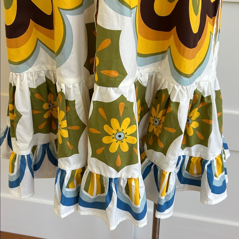 LA DOUBLE J- Choux floral geometric tiered dress - Picture 8 of 12